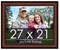 Simple Brown Picture Frame - UV Acrylic, Backing Board, Hanging Hardware Included